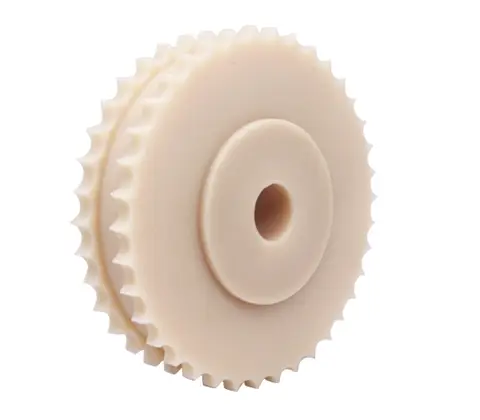 UHMWPE liners reducing friction in industrial gear and bearing components